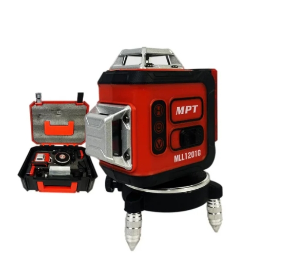 ميزان ليزري 12 خط بالريموت اخضر شنطة 2قاعدة/2بطارية MILL 1201G